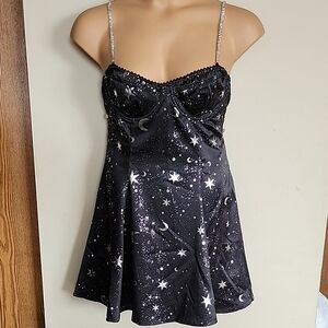 Current Mood Black Starry Night Dress